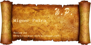 Wigner Petra névjegykártya