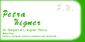 petra wigner business card